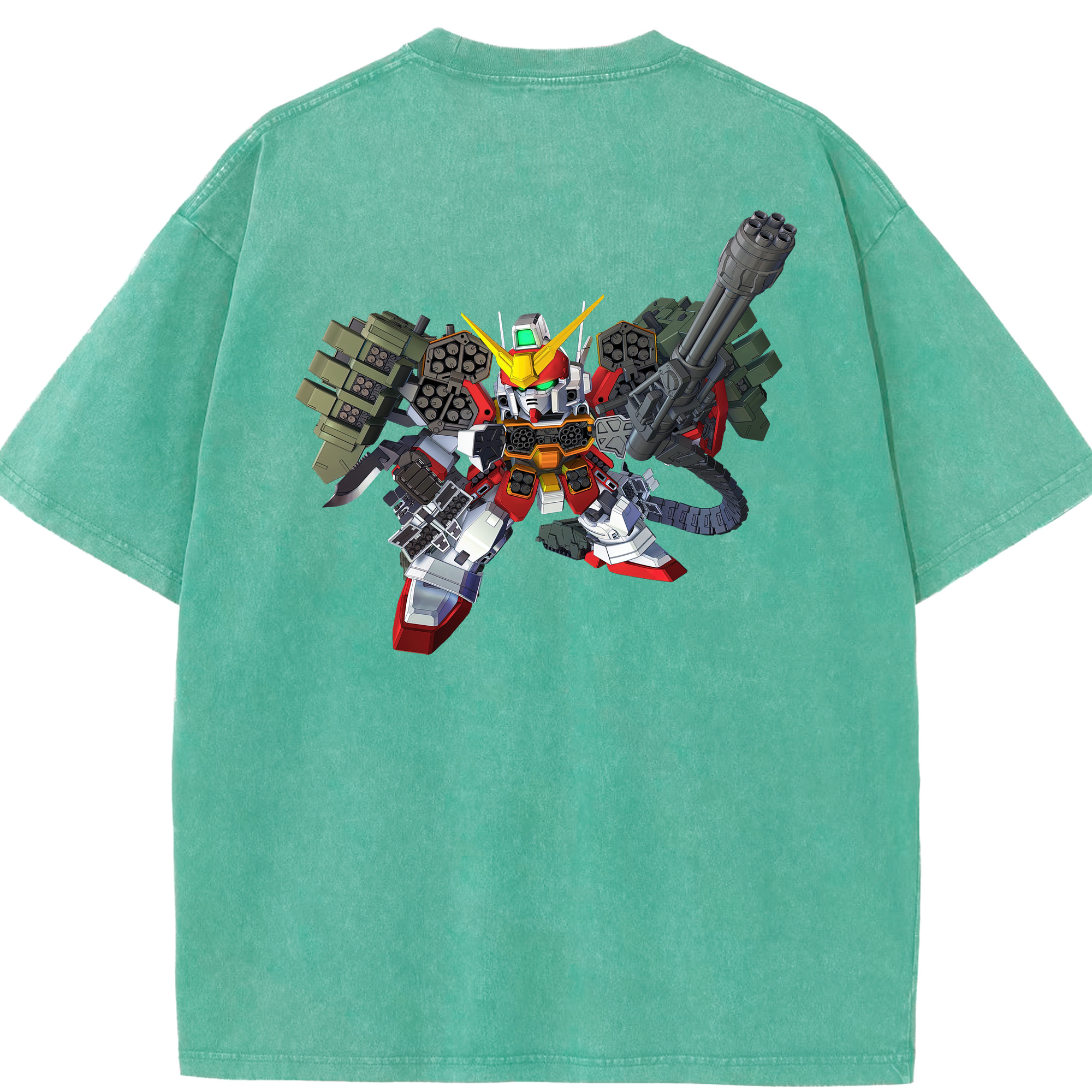 （画像用） 機動戦士ガンダム Mobile Suit Gundam 綿100% ヴィンテージ風 半袖Tシャツ（背面プリント）